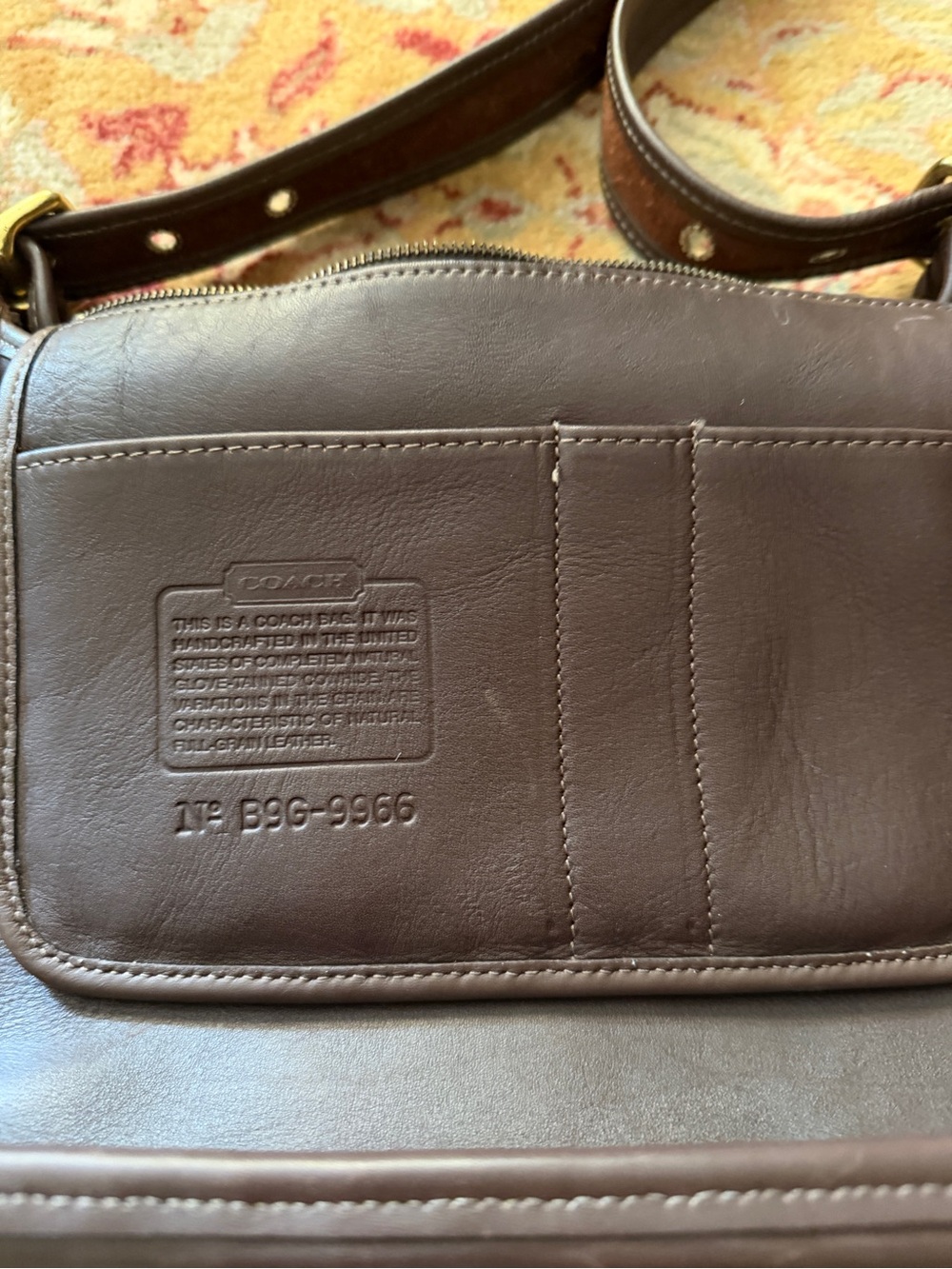 Complete Vintage 1997 Coach Legacy Zip Bag 9966 with Coach Hang Tag! - Picture 8 of 13